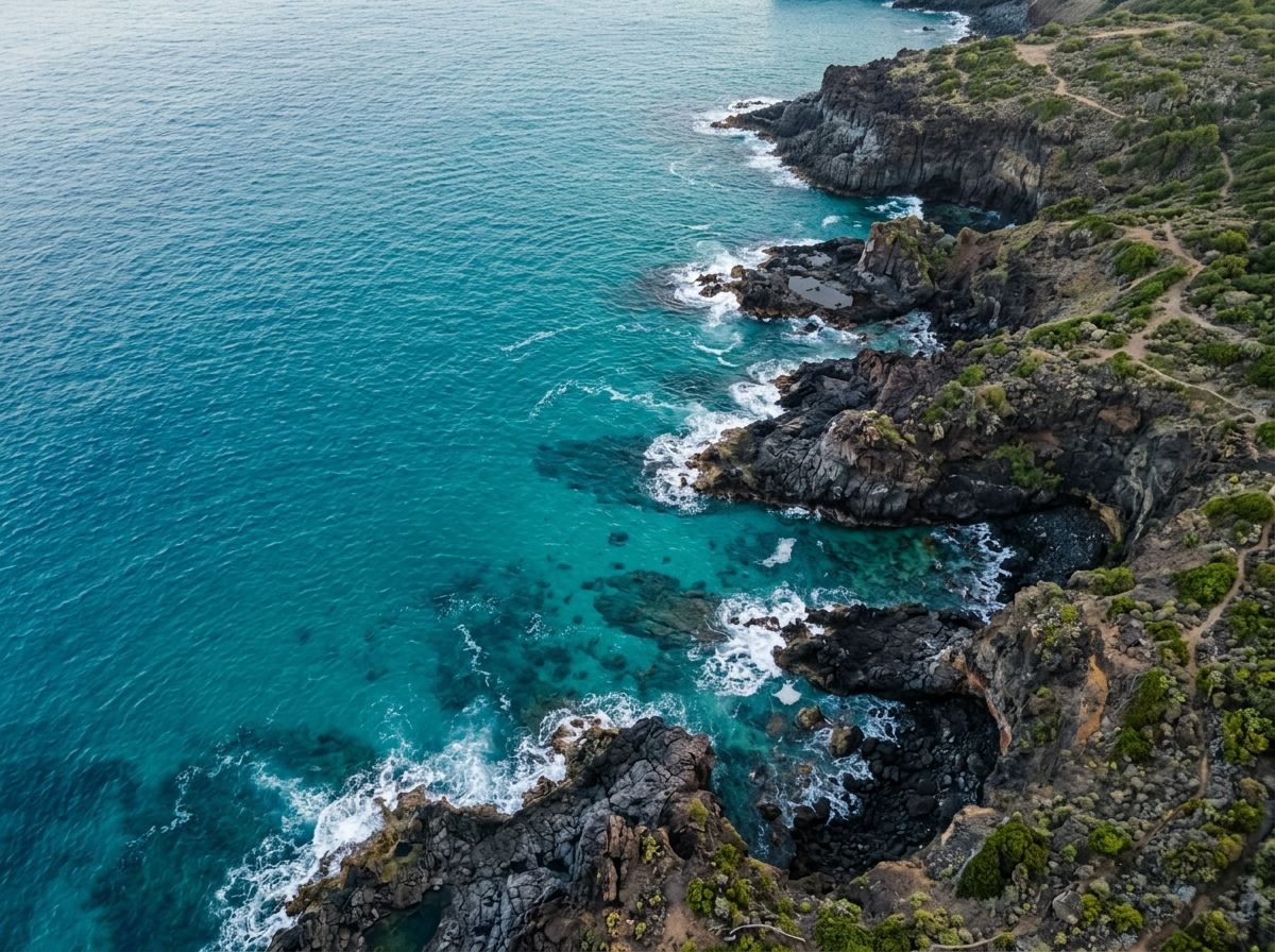 Coastal nature background representing organic trust